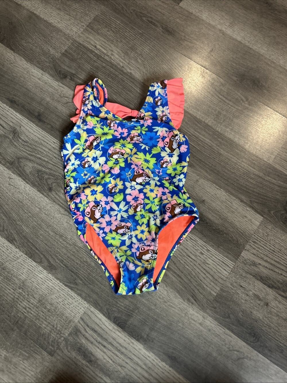 Buc-ee’s 2T Floral One Piece Girls Swim Suit